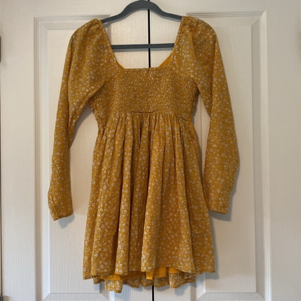 American Eagle Floral Yellow Mini Dress - Picture 6 of 11